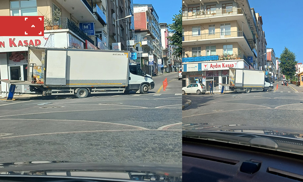 ZİNCİR MARKET KAMYONU EZDİ, GEÇTİ
