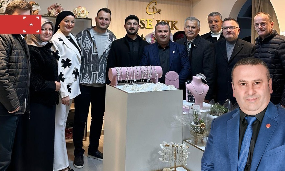 YENİDEN REFAH PARTİSİ İGM ADAYI YAŞAR FİL, GELİN AKSESUAR DÜKKANININ AÇILIŞINA KATILDI