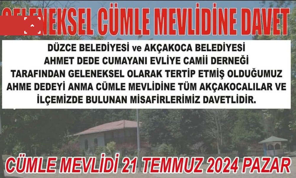 Geleneksel Cumayanı cümle Mevlidi yapılıyor