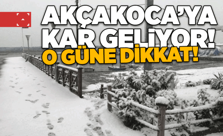 Akçakoca’ya yoğun kar geliyor! O güne dikkat!