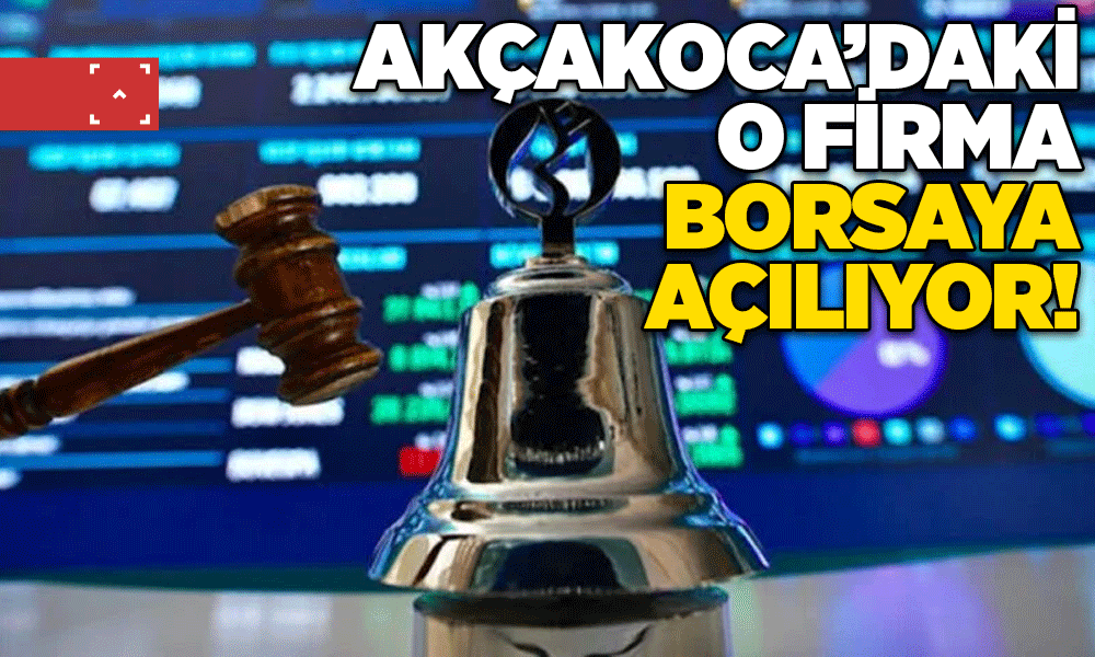 Akçakoca’daki firma borsaya açılıyor!