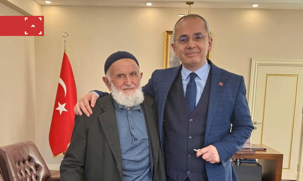 91’lik dededen kaymakama ziyaret: Kar, kış demedi…